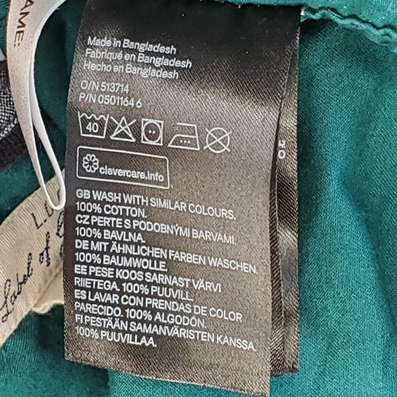 L.O.G.G. H&M Boys' Button-Up Long Sleeve Shirt Hunter Green Size 3-4Y Pre-owned - Picture 4 of 6